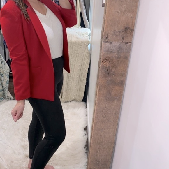 Dumas red blazer jacket pure wool size 4 - Picture 1 of 11